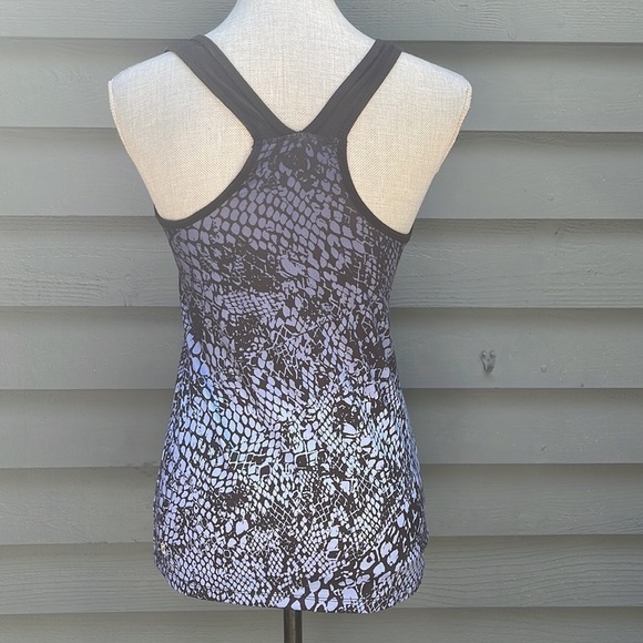 CHAMPION Racerback Workout Tank Top Purple and Black Abstract Size Medium - Picture 5 of 10